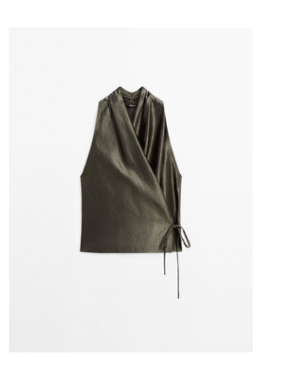 Massimo Dutti Jaquard Wrap Top Size XS